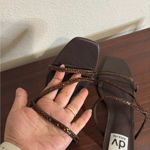 DV by Dolce Vita Dark Brown Strappy Heels - Picture 3 of 6